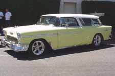 Stock White and Yellow Paint on 1955 Chevy Bel Air Nomad S/W